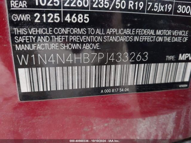 W1N4N4HB7PJ433263 Mercedes-Benz Gla 250 4matic