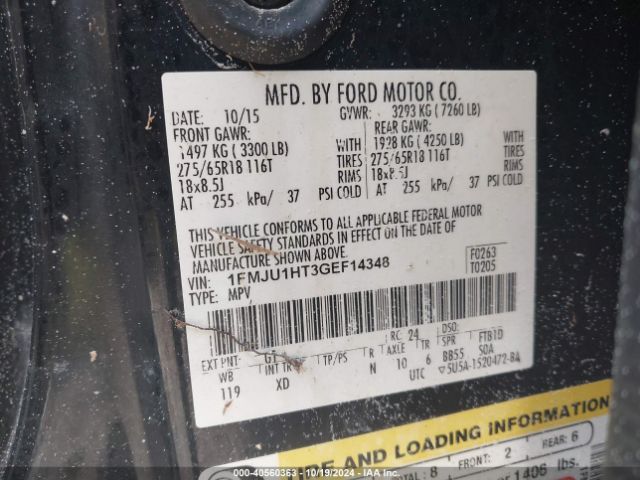 1FMJU1HT3GEF14348 Ford Expedition Xlt