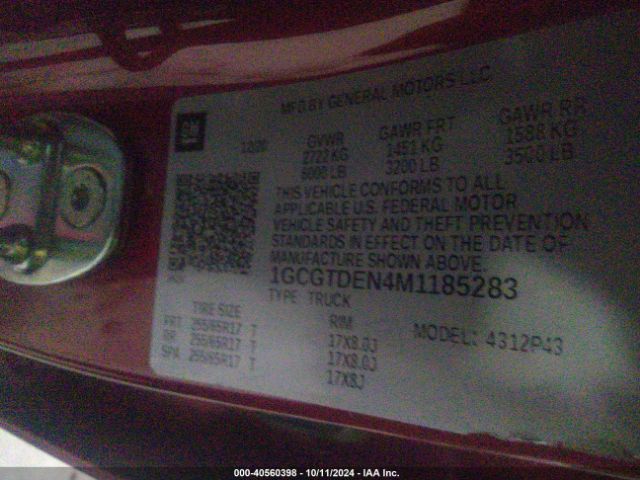 1GCGTDEN4M1185283 Chevrolet Colorado 4wd  Short Box Z71