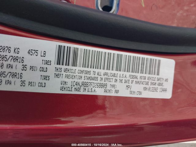 1C4NJRBB7FD268809 Jeep Patriot Sport
