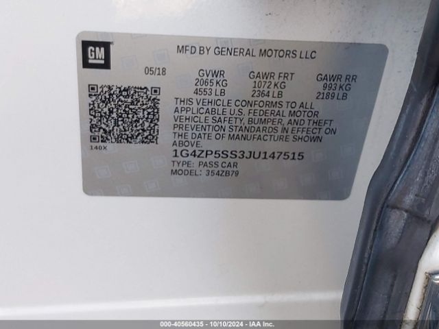 1G4ZP5SS3JU147515 Buick Lacrosse Essence