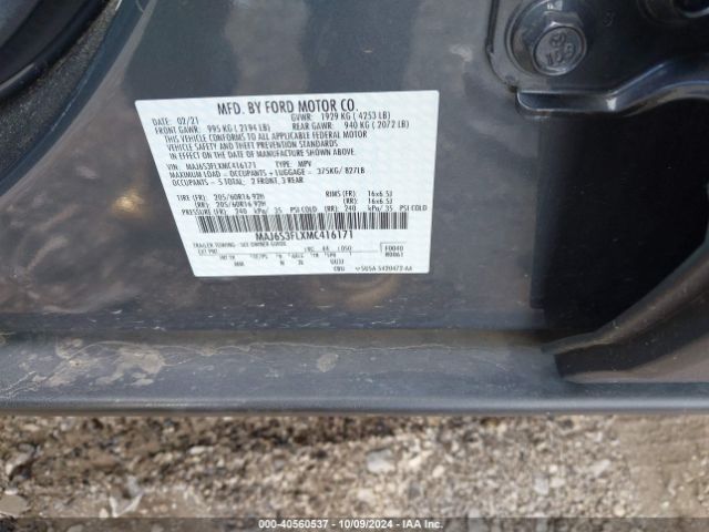 MAJ6S3FLXMC416171 Ford ECOSPORT S
