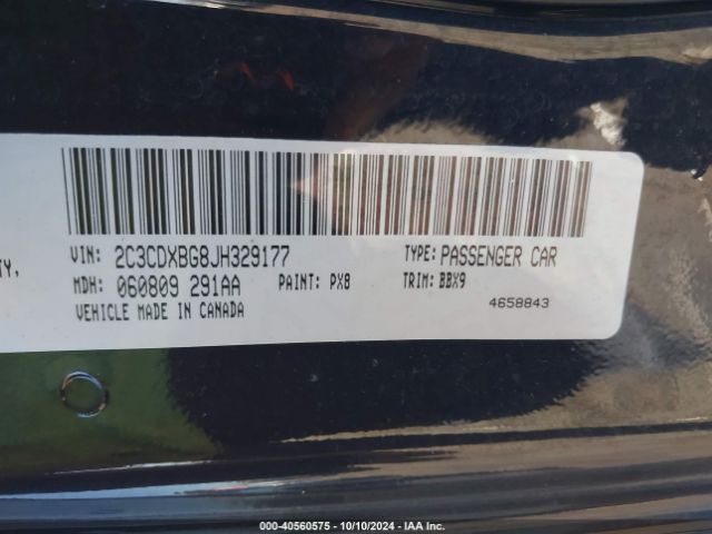 2C3CDXBG8JH329177 Dodge Charger Sxt Rwd