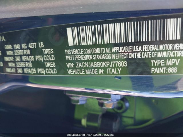 ZACNJABB0KPJ77603 Jeep Renegade Latitude Fwd