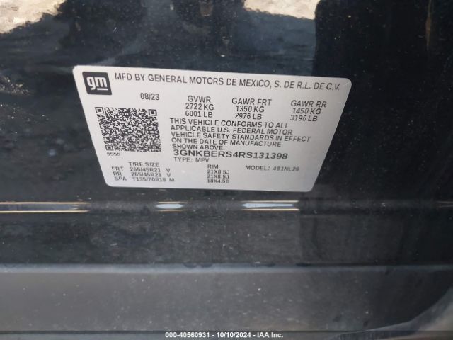 3GNKBERS4RS131398 Chevrolet Blazer Fwd Rs