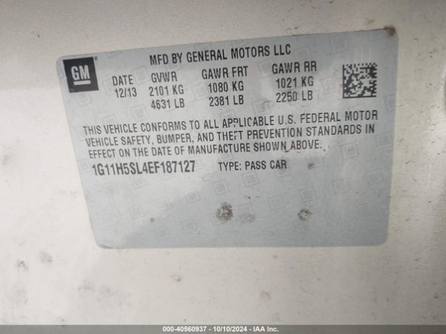 1G11H5SL4EF187127 Chevrolet Malibu 1lz