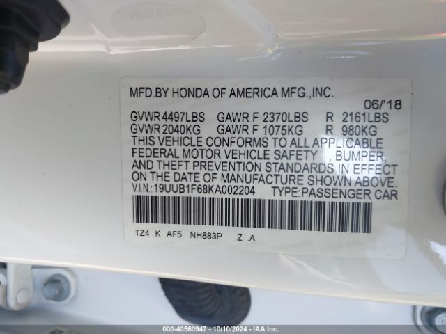 19UUB1F68KA002204 Acura Tlx Tech   A-spec Pkgs/w/a-spec Pkg Red Leather