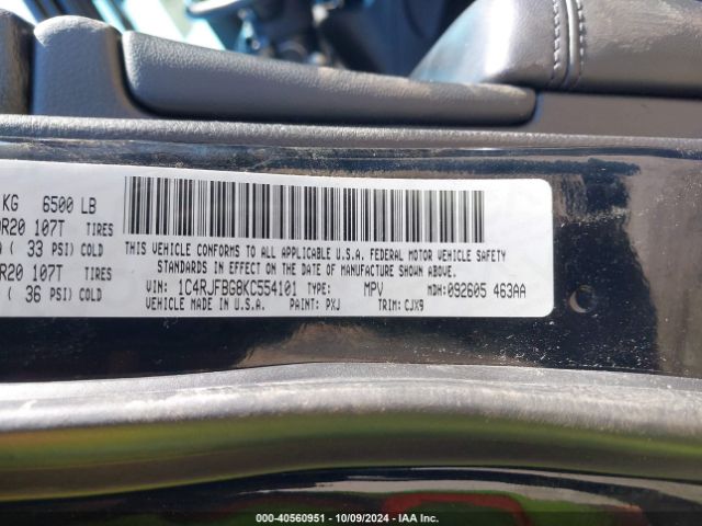 1C4RJFBG8KC554101 Jeep Grand Cherokee Limited 4x4
