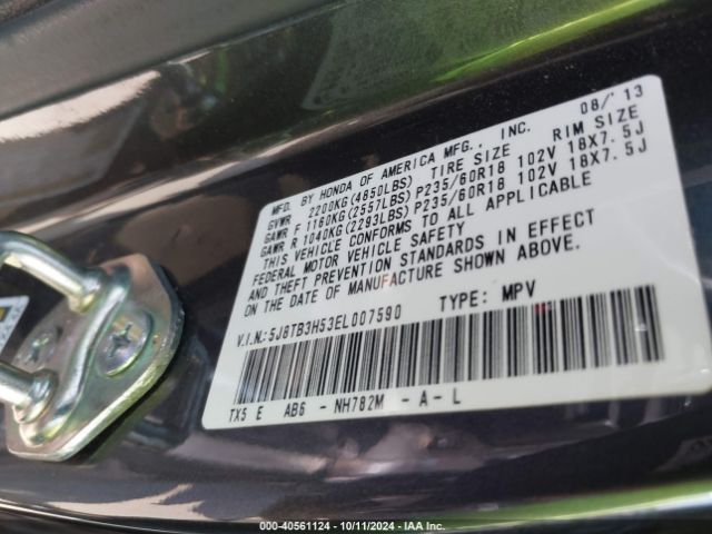 5J8TB3H53EL007590 Acura RDX