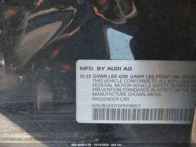 WAUBUDGY0PA036627 Audi A3 Premium Plus 40 Tfsi Front-wheel Drive S Tronic