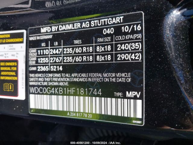 WDC0G4KB1HF181744 Mercedes-Benz Glc 300 4matic