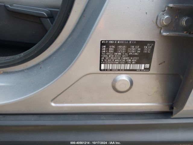 3CZRU5H38MM716567 Honda Hr-v 2wd Lx
