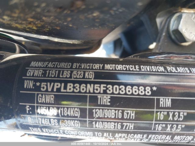 2015 VICTORY MOTORCYCLES GUNNER 5VPLB36N5F3036688 Photo 9