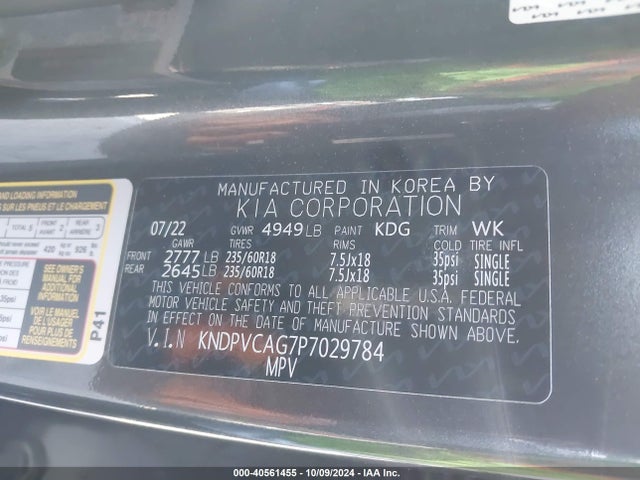 KNDPVCAG7P7029784 KIA Sportage Hybrid Ex