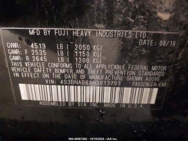 4S3BNAB69H3013793 Subaru Legacy 2.5i