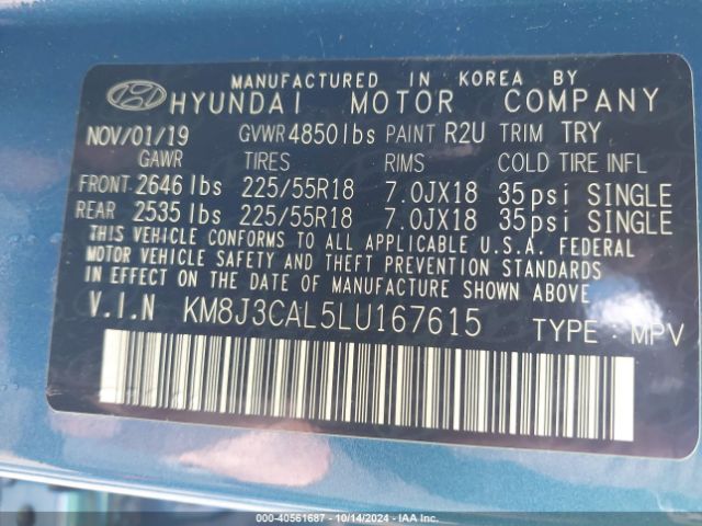 KM8J3CAL5LU167615 Hyundai Tucson Ultimate