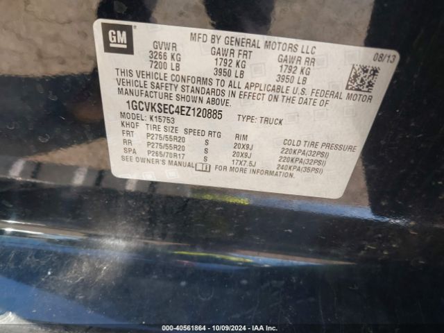 1GCVKSEC4EZ120885 Chevrolet Silverado 1500 1lz