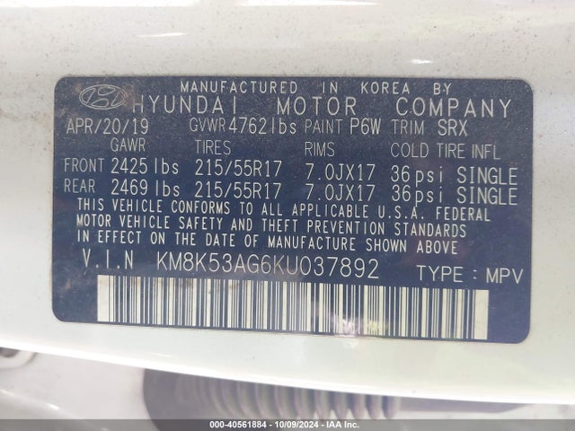 Hyundai Kona Ev Ultimate 2019 KM8K53AG6KU037892 Image 9