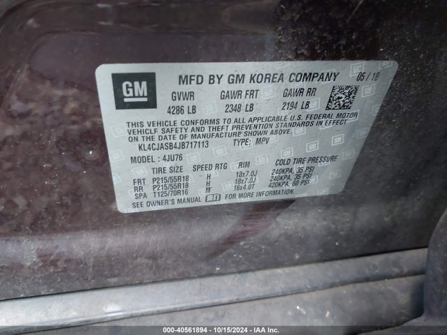 Buick Encore Preferred 2018 KL4CJASB4JB717113 Image 9