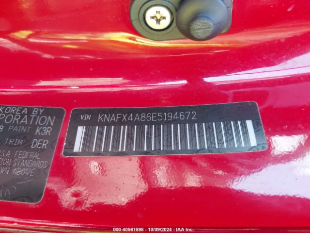 KNAFX4A86E5194672 KIA FORTE EX
