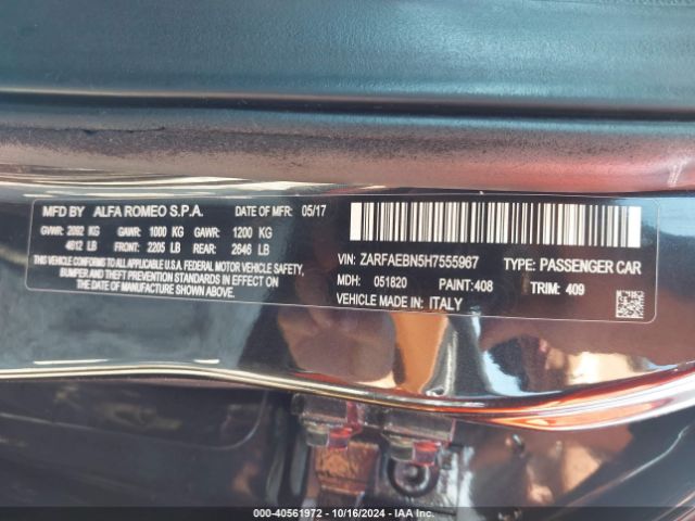 ZARFAEBN5H7555967 Alfa Romeo Giulia Rwd