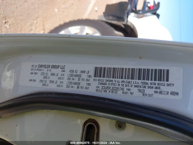 RAM 2500 Longhorn 2014 3C6UR5PL2EG291745 Image 9