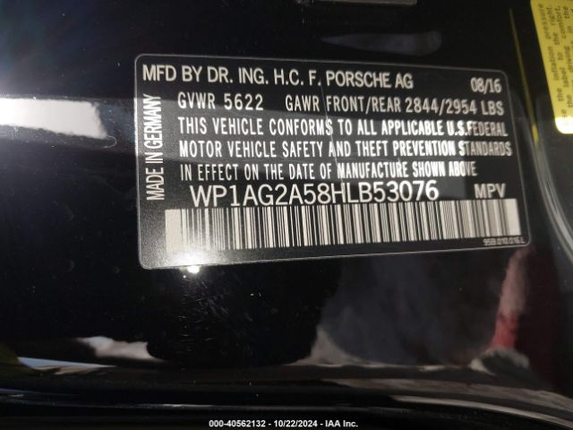 WP1AG2A58HLB53076 Porsche Macan Gts