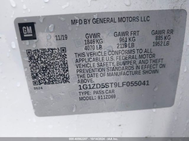1G1ZD5ST9LF055041 Chevrolet Malibu Fwd Lt