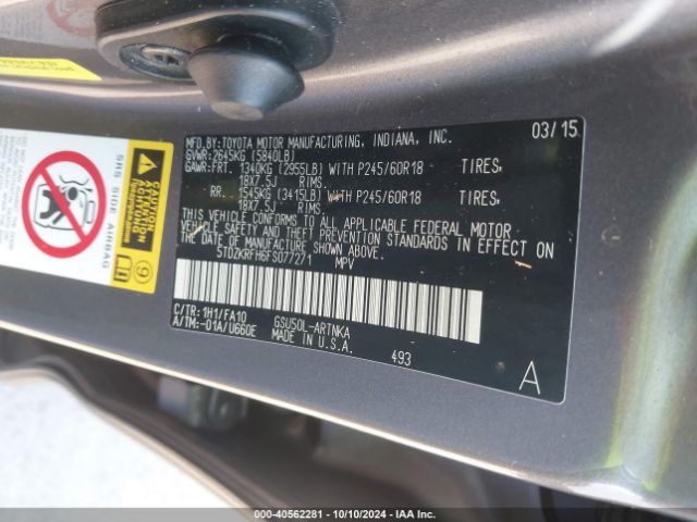 5TDZKRFH6FS077271 Toyota Highlander Le Plus V6