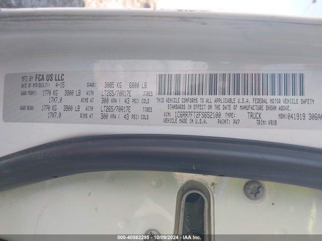 1C6RR7FT2FS652100 RAM 1500 Tradesman