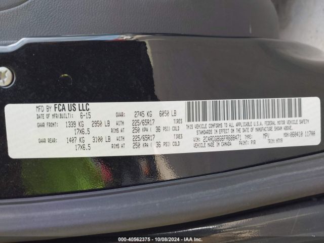 2C4RDGBG6FR688471 Dodge Grand Caravan Se Plus