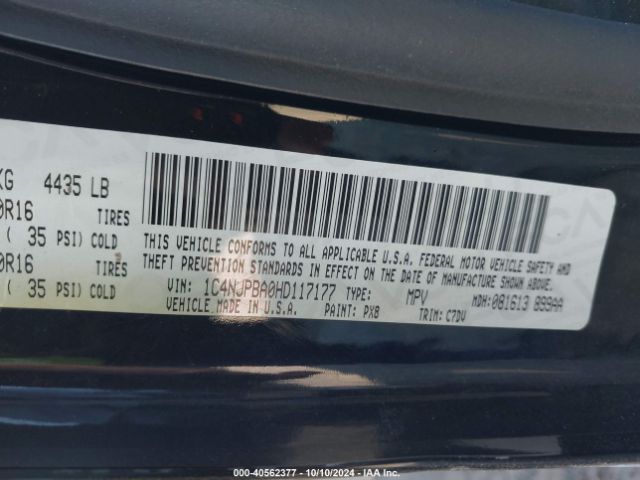 1C4NJPBA0HD117177 Jeep Patriot Sport Fwd