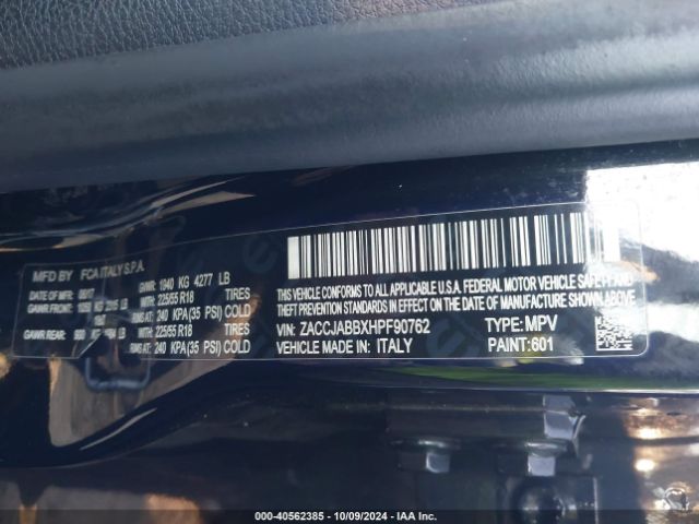 ZACCJABBXHPF90762 Jeep Renegade Altitude Fwd