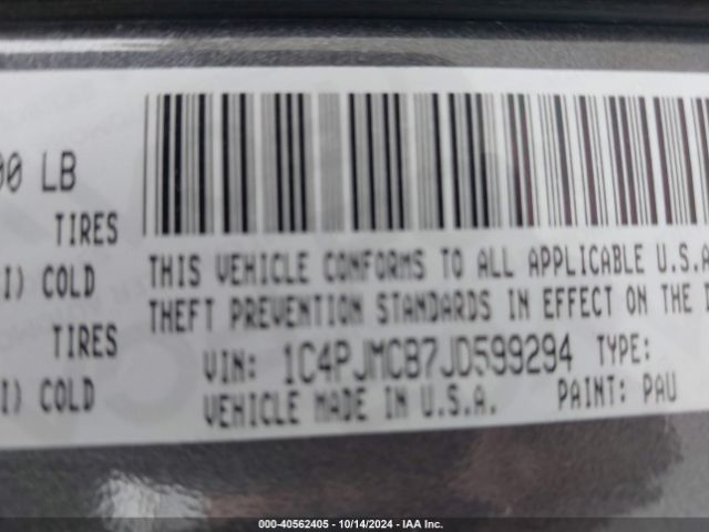 1C4PJMCB7JD599294 Jeep Cherokee Latitude 4x4