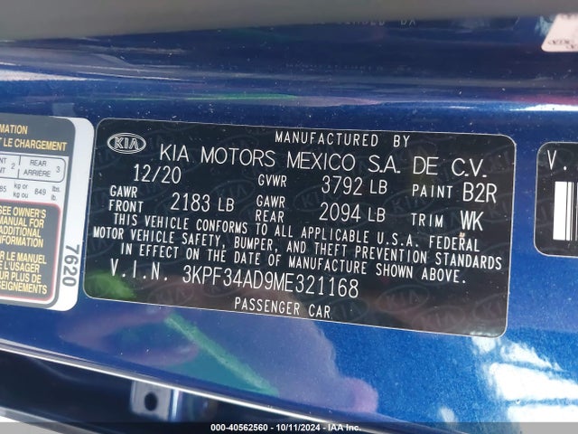 KIA Forte Gt-line 2021 3KPF34AD9ME321168 Image 9