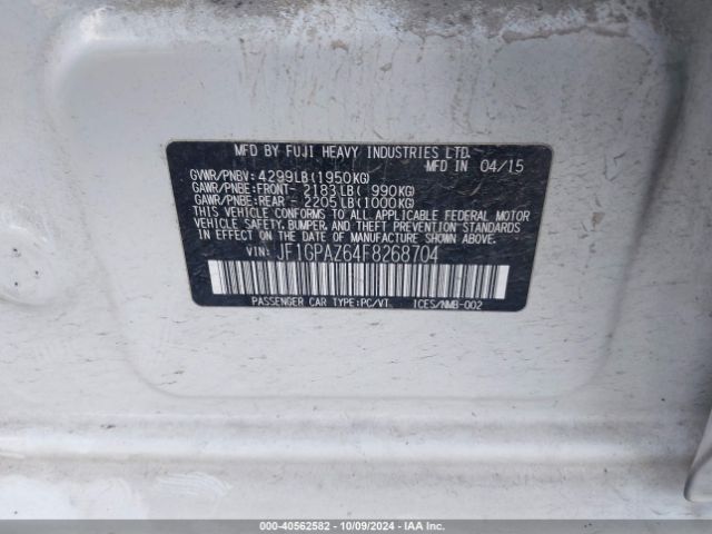 JF1GPAZ64F8268704 Subaru Impreza 2.0i Sport Limited