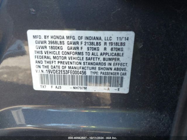 19VDE2E53FE000456 Acura Ilx 2.4l