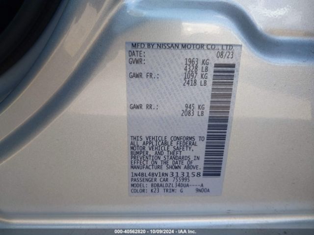 1N4BL4BV1RN313158 Nissan Altima S Fwd