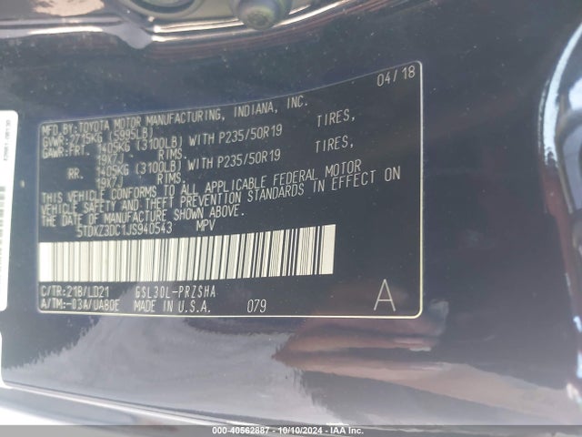 Toyota Sienna Se 8 Passenger 2018 5TDXZ3DC1JS940543 Image 9