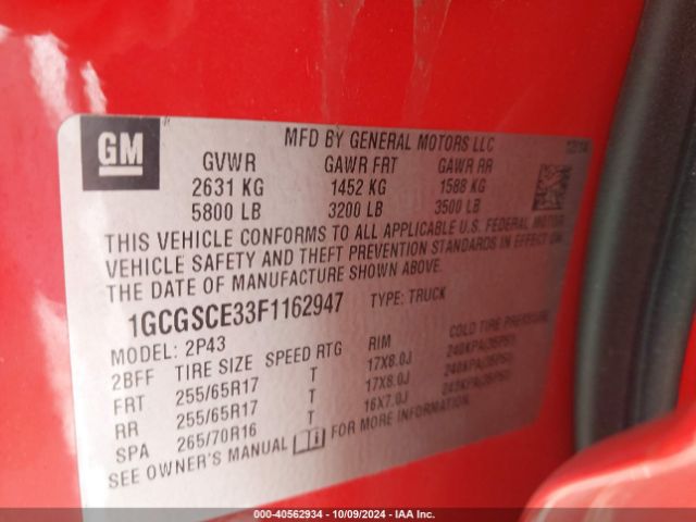 1GCGSCE33F1162947 Chevrolet Colorado Z71