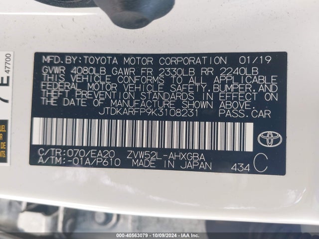 Toyota Prius Prime Premium 2019 JTDKARFP9K3108231 Image 9