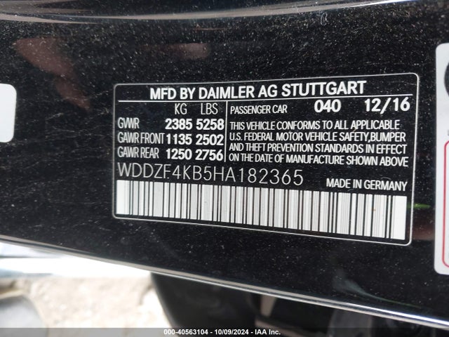 WDDZF4KB5HA182365 Mercedes-Benz E 300 4matic