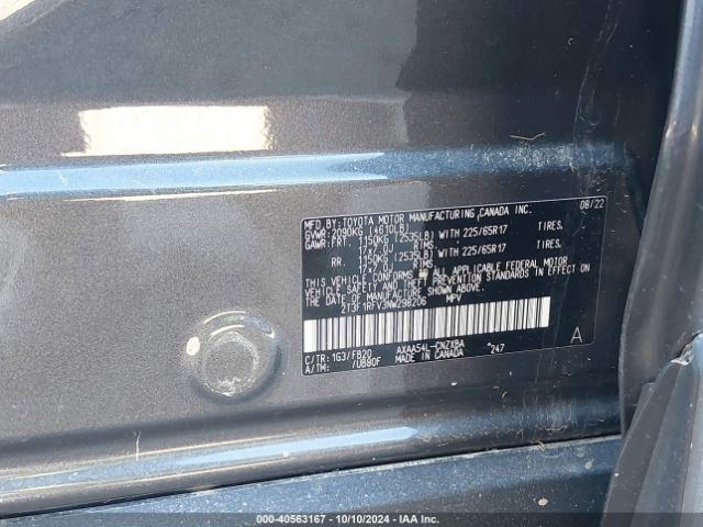 2T3F1RFV3NW298206 Toyota RAV4 LE