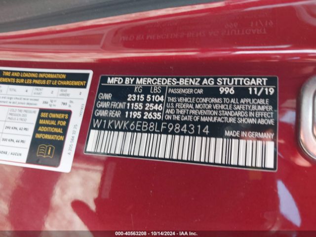 W1KWK6EB8LF984314 Mercedes-Benz Amg C 43 4matic