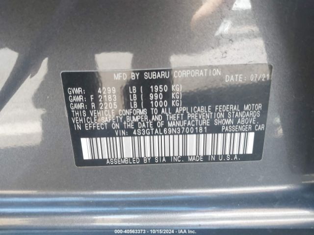 4S3GTAL69N3700181 Subaru Impreza Sport 5-door