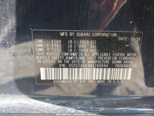 4S3GTAA69M1700694 Subaru Impreza 5-door