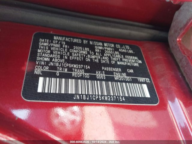 JN1BJ1CP5KW237154 Nissan Rogue Sport Sv