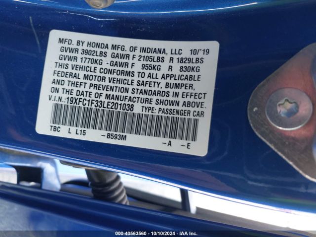 19XFC1F33LE201038 Honda CIVIC EX