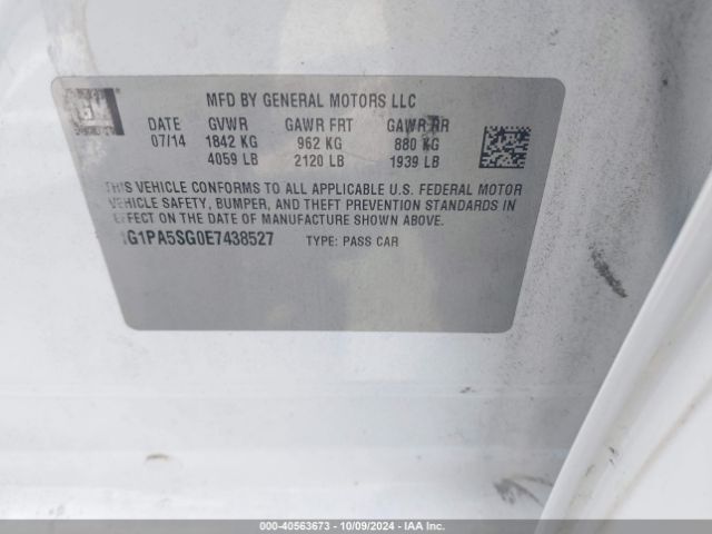 1G1PA5SG0E7438527 Chevrolet Cruze Ls Auto