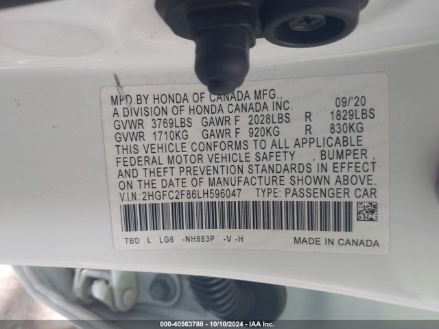 Honda Civic Sport 2020 2HGFC2F86LH596047 Image 9